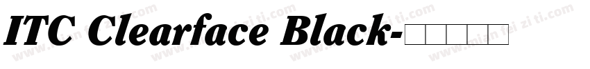 ITC Clearface Black字体转换
